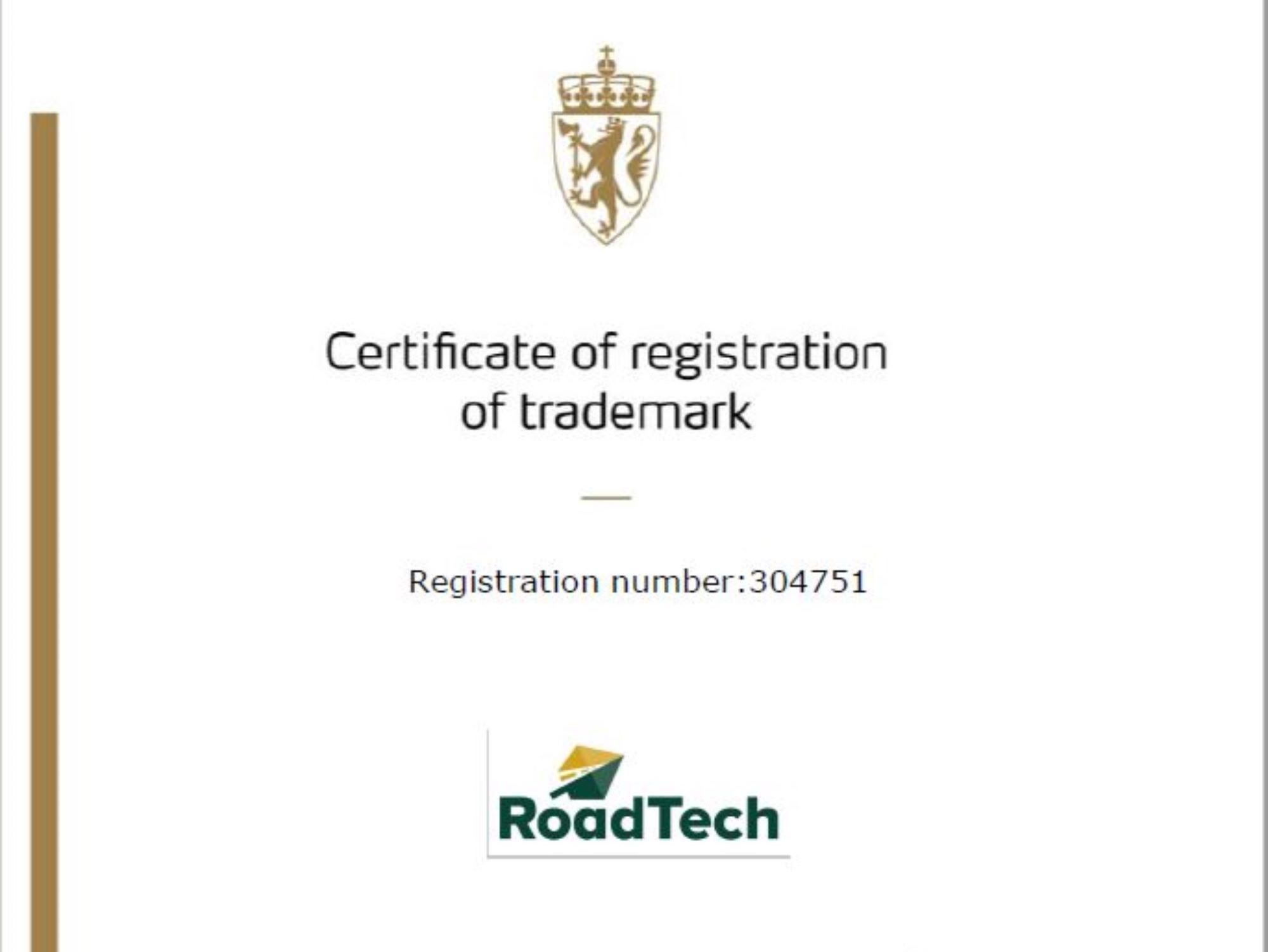 RoadTech – a registered trademark